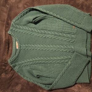 Green Cable Knit Sweater